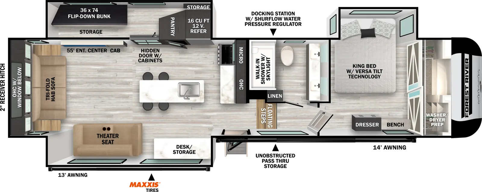 Impression 318RLVIEW Floorplan